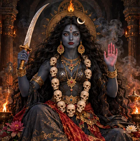 Kali, the Dark Mother of time and severance